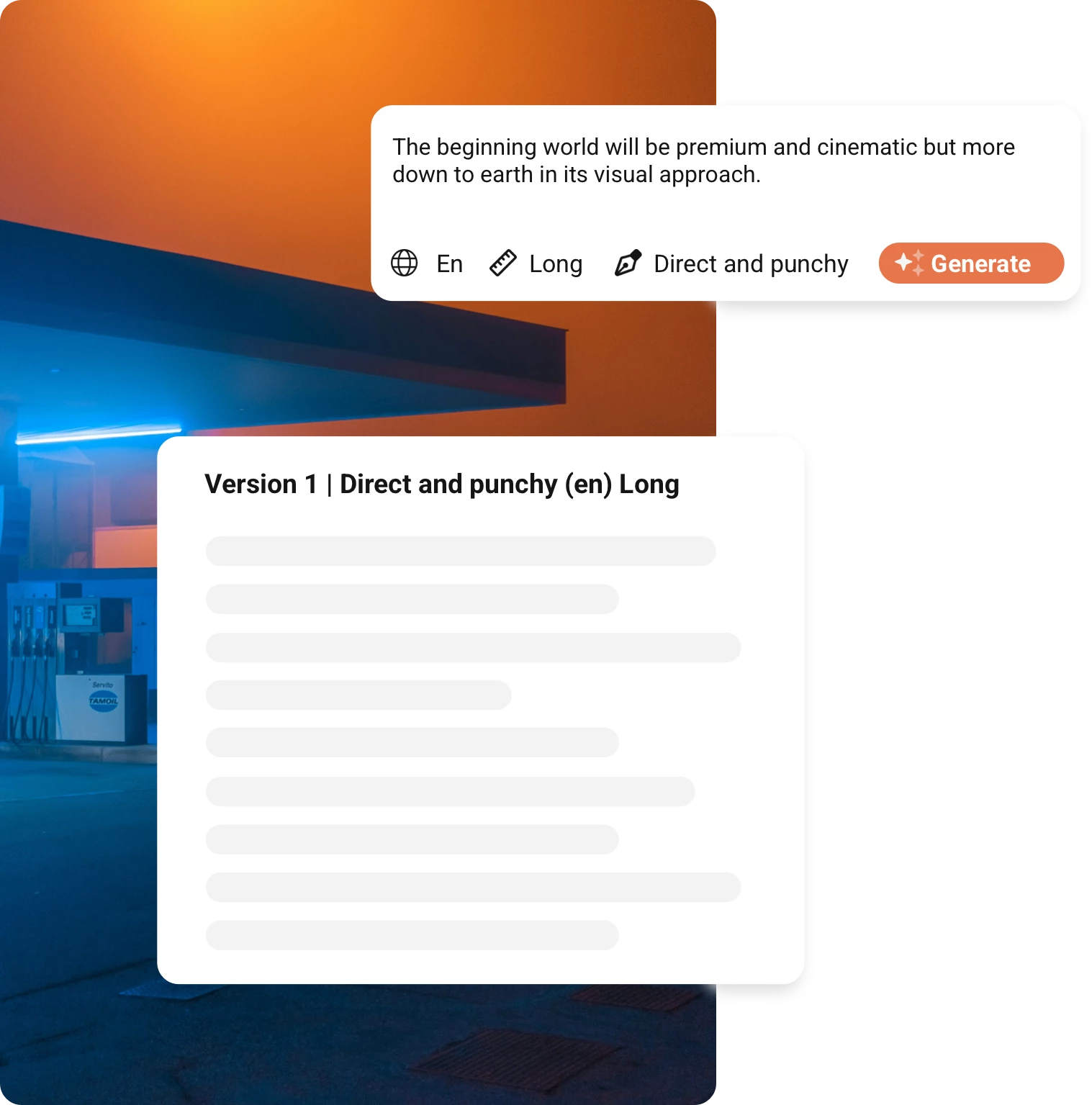 Generate and customize treatment text with AI assistance