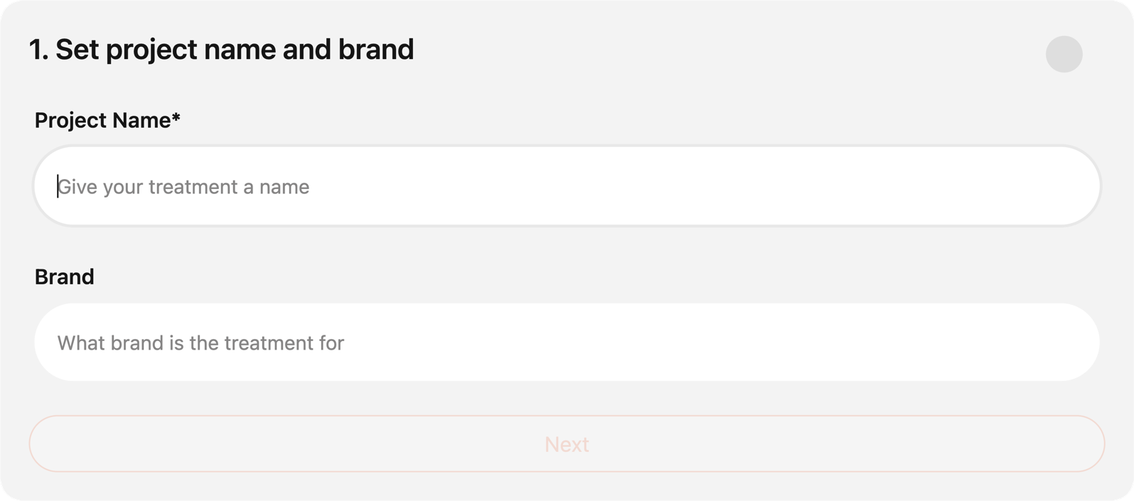Project Name & brand