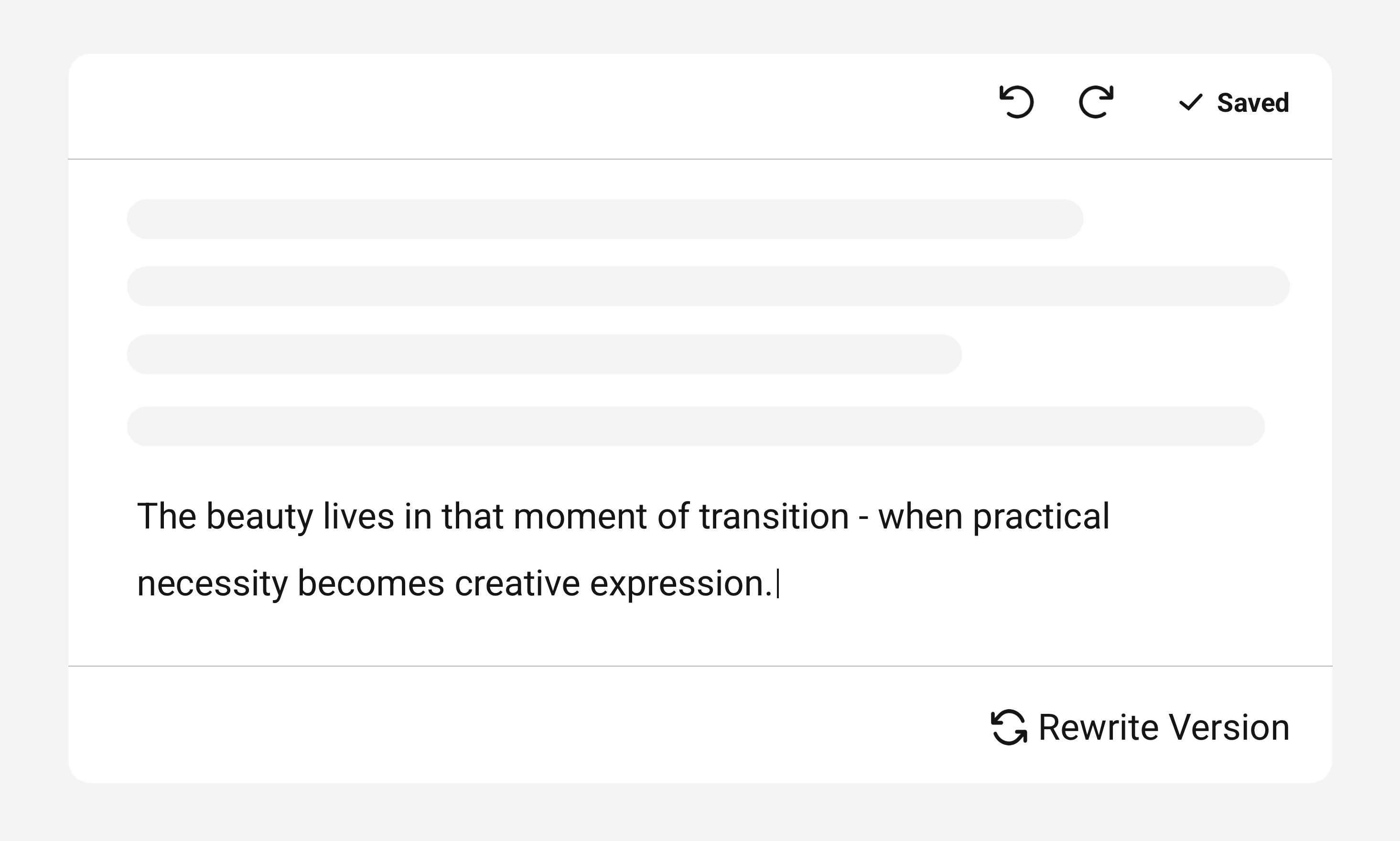 AI-powered treatment editor for creating and refining content